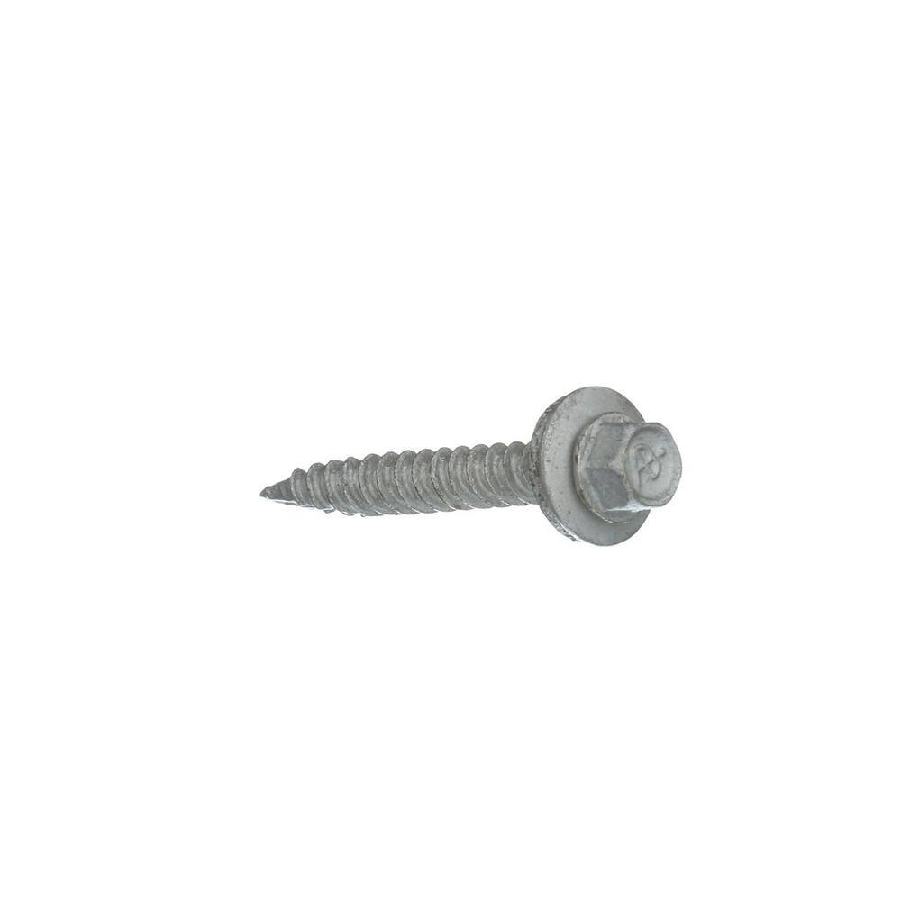 Gibraltar Building Products 1-12 in. Wood Screw #10 Galvanized Hex-Head Roof Accessory (100-PieceBag) 34166