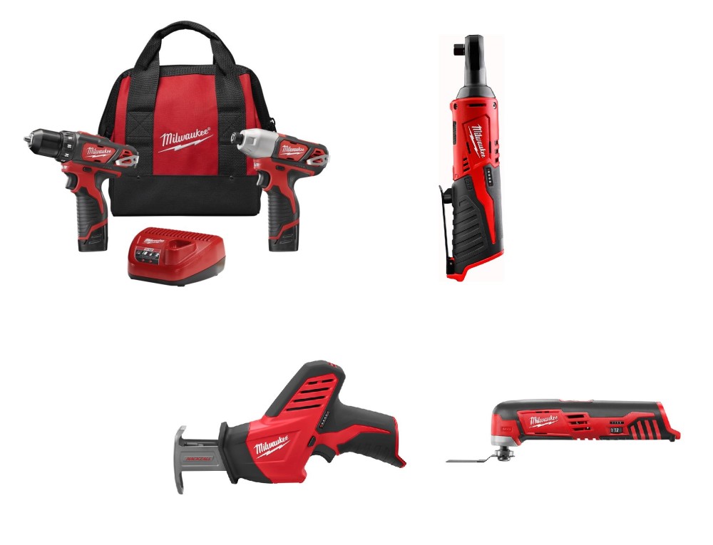 Milwaukee M12 5pc Combo Kit Bundle