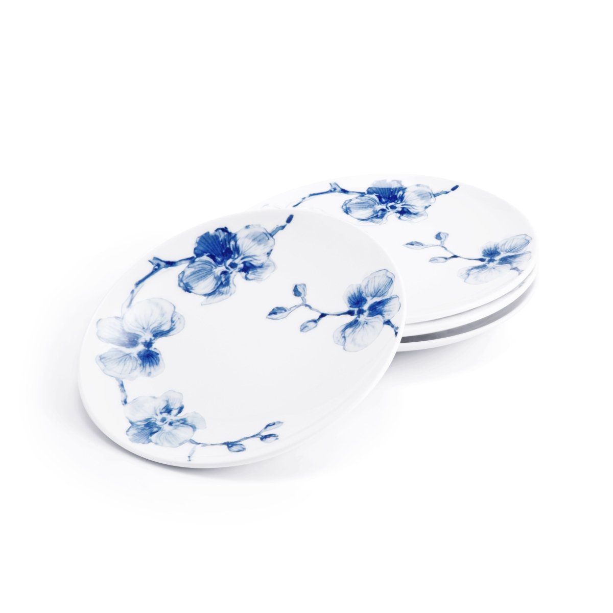 Blue Orchid Tidbit Plate Set