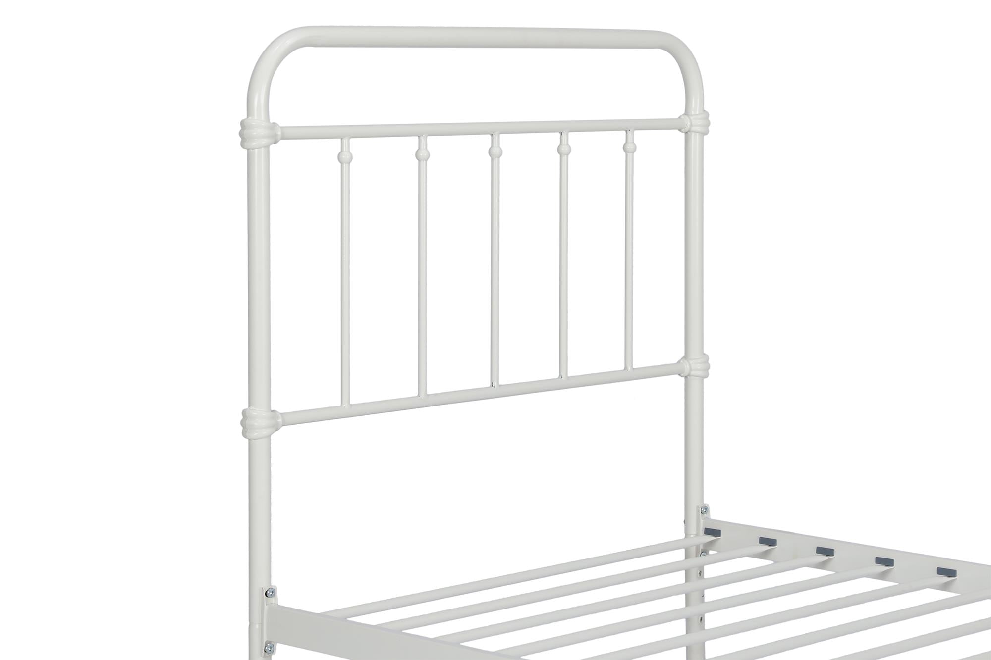 Desert Fields Wallace Metal Platform Bed, Twin, White