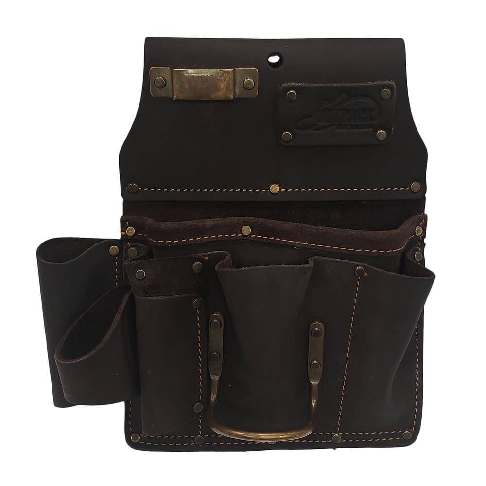 OX TOOLS Drywaller's Brown Oil Tanned Leather 12-Tool Pouch Holder OX-P263801