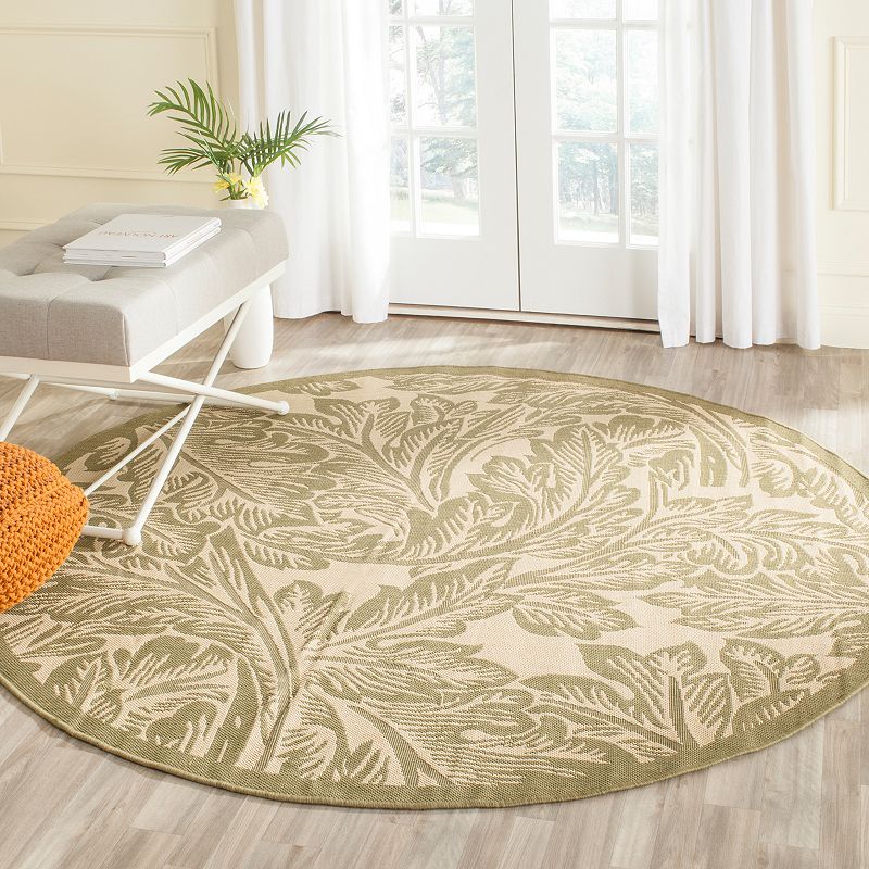 Safavieh Courtyard Leaves Collage Indoor Outdoor Rug