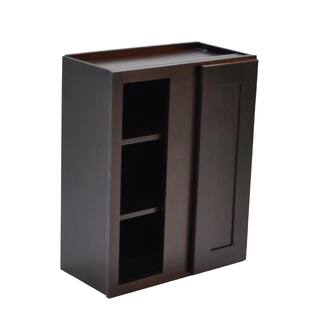 Design House Brookings Plywood Assembled Shaker 24x30x12 in. 1-Door Blind Wall Kitchen Cabinet in Espresso 569210