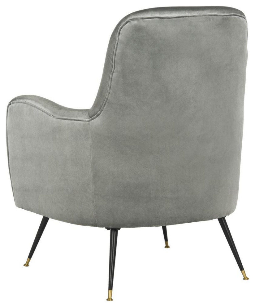 Safavieh Noelle Velvet Retro Mid Century Accent Chair   Midcentury   Armchairs And Accent Chairs   by BisonOffice  Houzz