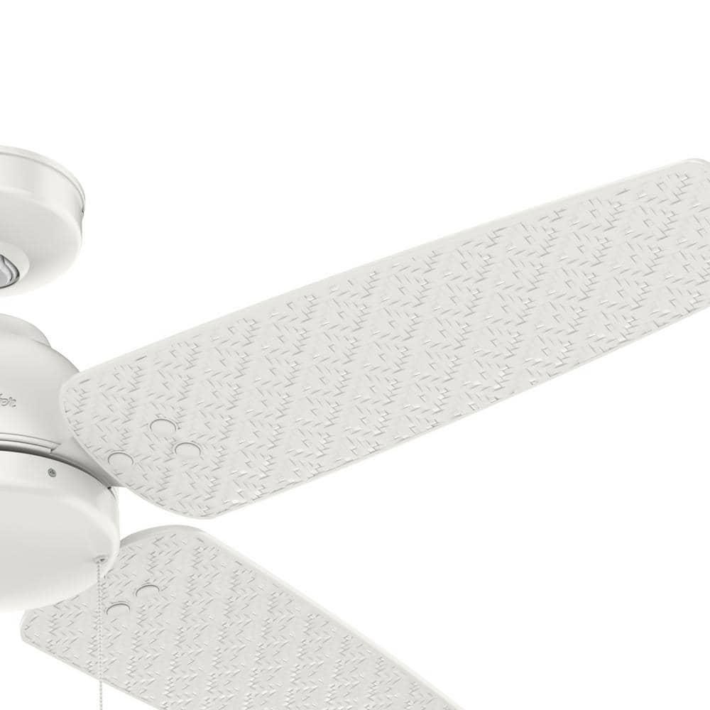 Hunter Sunnyvale 52 in IndoorOutdoor Fresh White Ceiling Fan