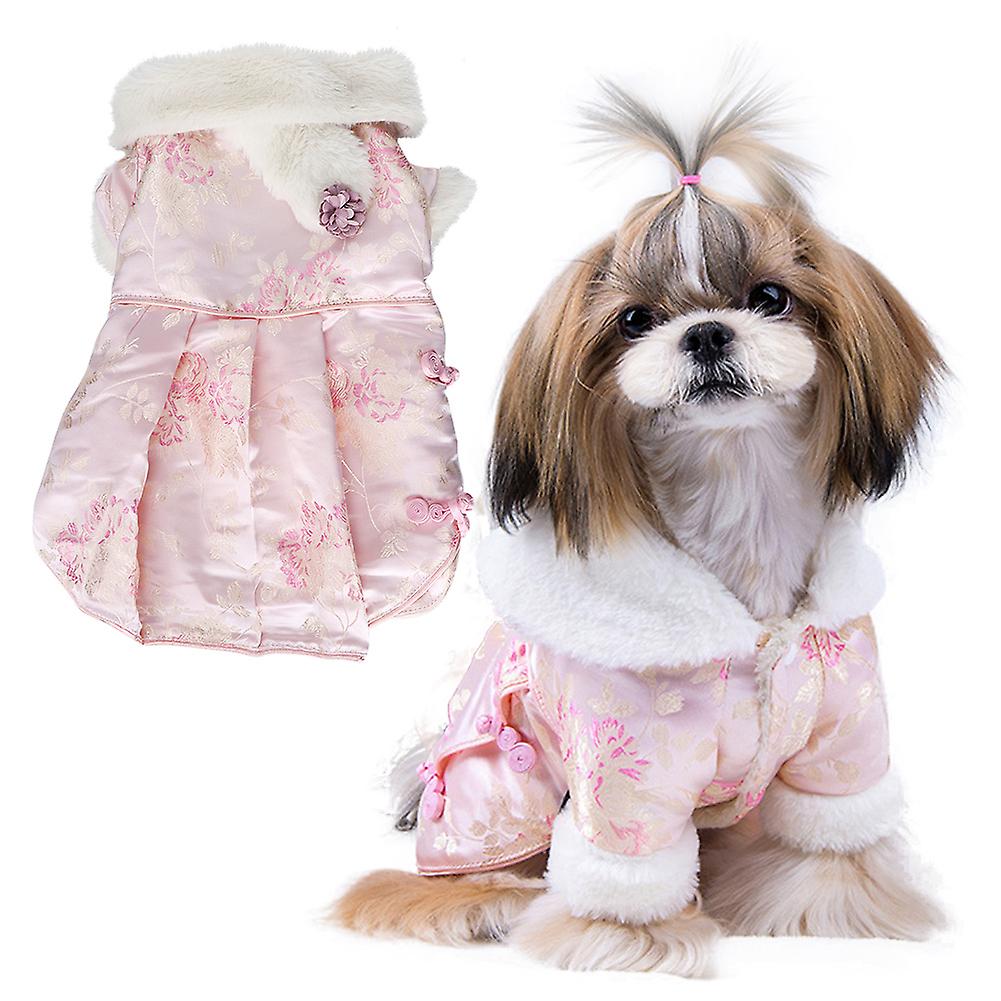 Autumn Winter Cotton Cute Pink Thicken Beautiful Soft Comfortable Pet Clothes Warm Coat Clothing For Dogsxl