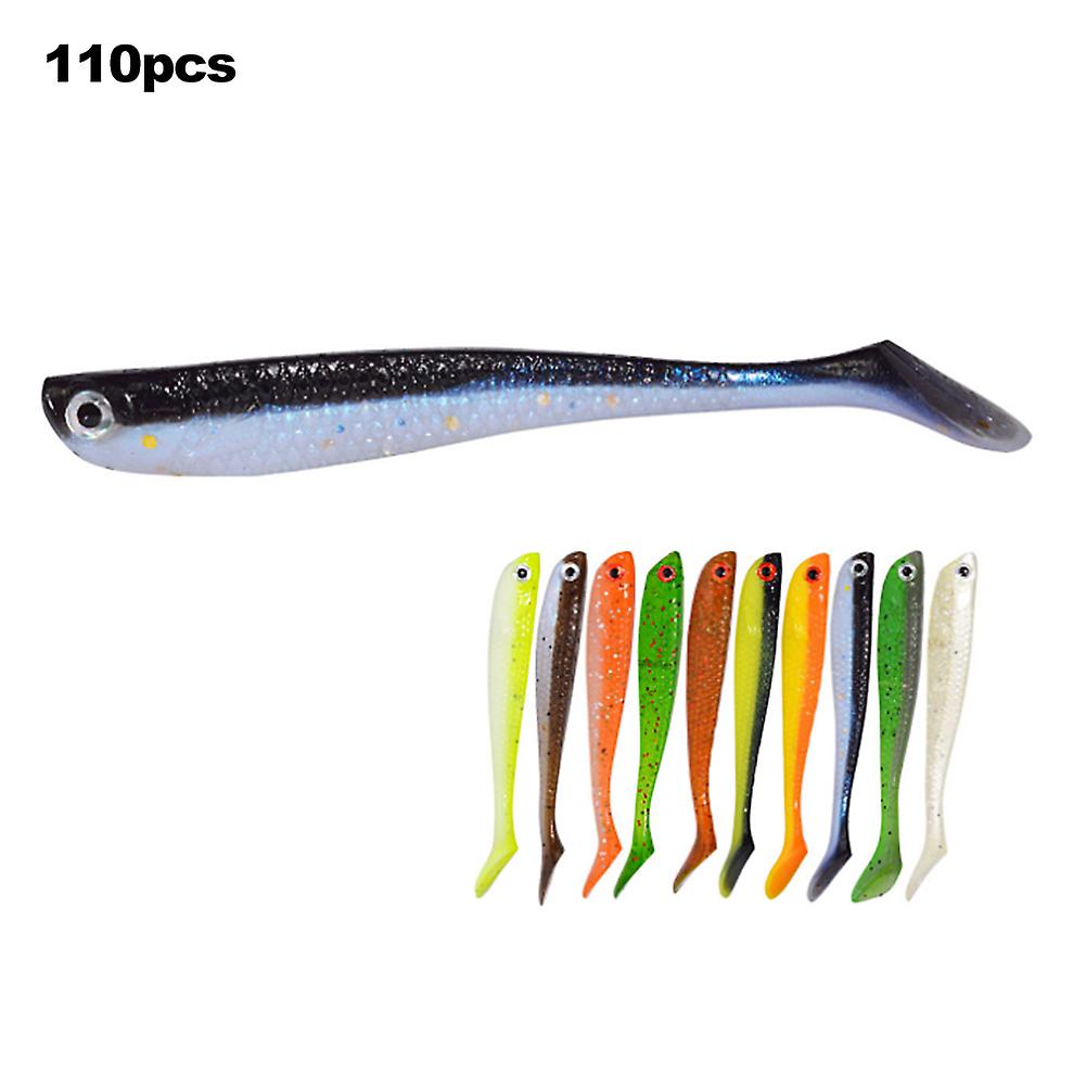 55mm Simulation Artificial Small Fish Soft Fishing Lure Baits With T Tail Accessory