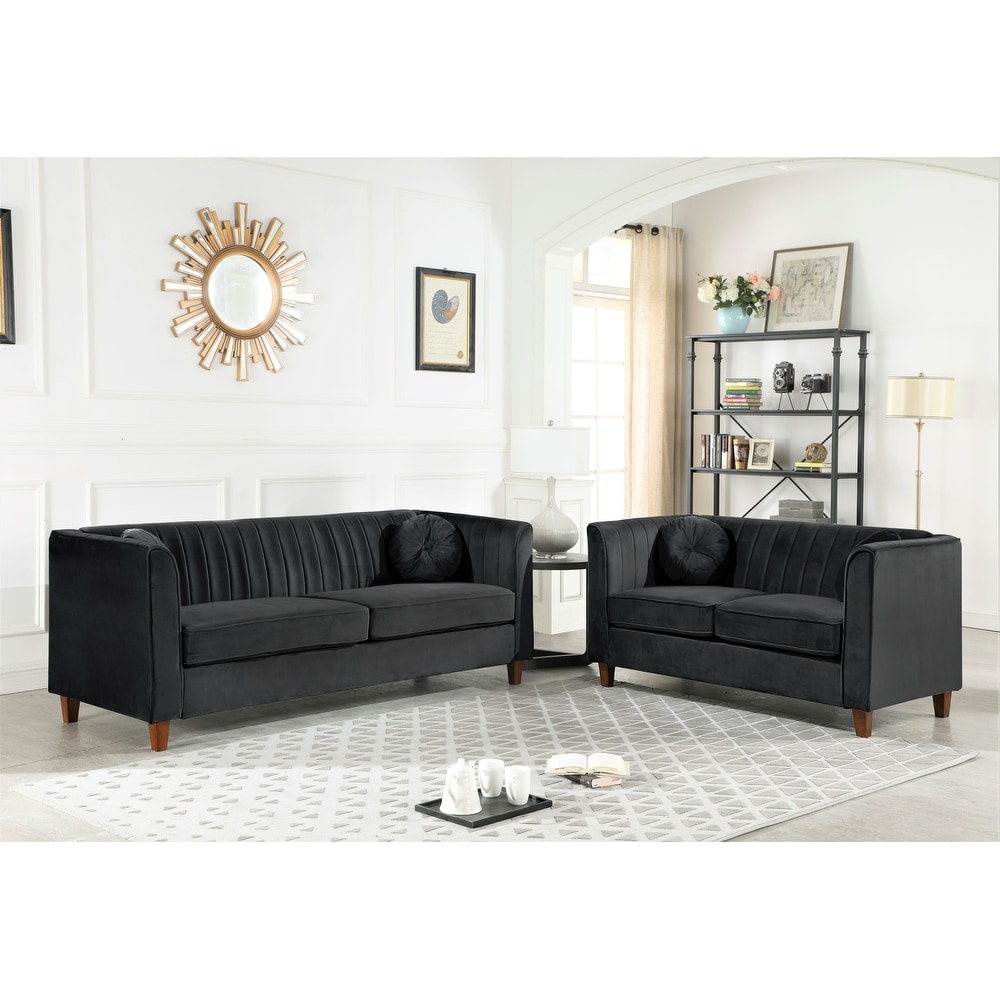 US Pride Lowery velvet Kitts Classic Chesterfield Living room seat Loveseat and Sofa