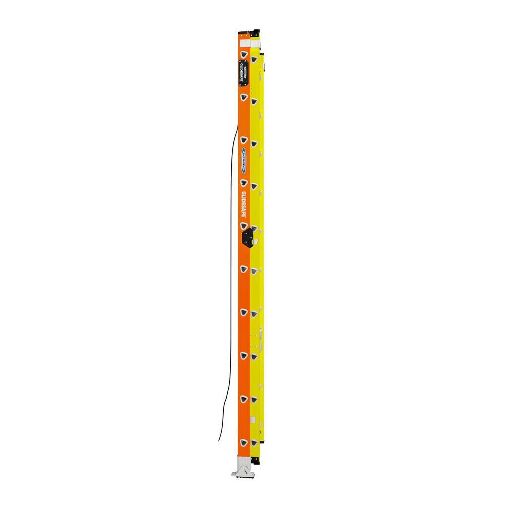 Werner 20 ft. GlideSafe Fiberglass Extension Ladder 300 lbs. Load Capacity Type IA Duty Rating T6220-2GS