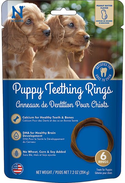 N-Bone Puppy Teething Rings Peanut Butter Flavor Dog Treats