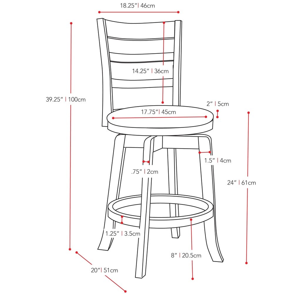 Woodgrove Swivel Counter Height Stool