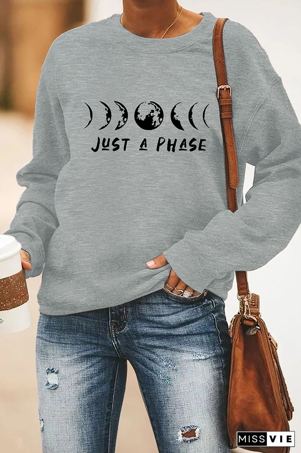 It's just a phase moon Longsleeve Sweatshirt Wholesale