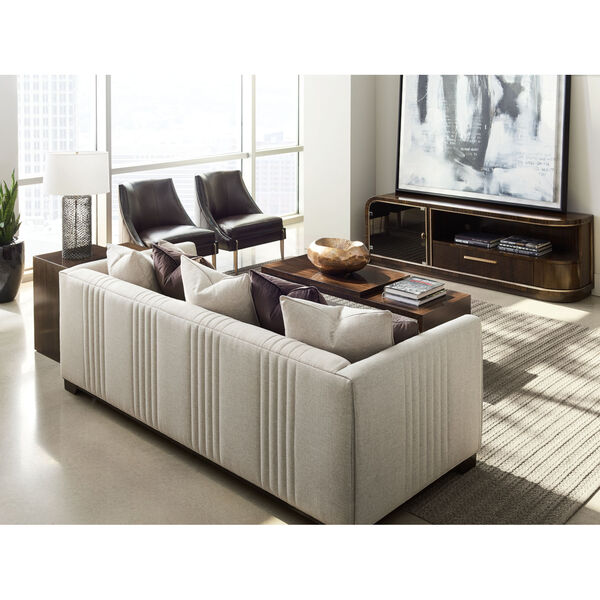 Modern Streamline Beige Sofa