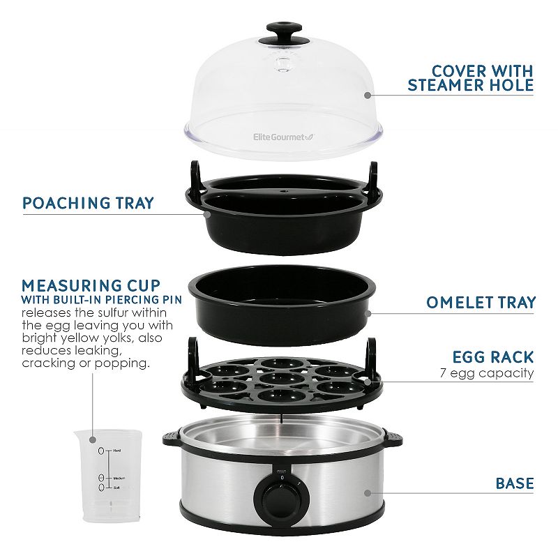 Elite Stainless Steel Automatic Egg Cooker