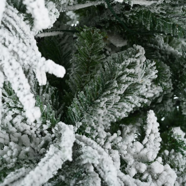 7.5FT PreLit Spruce Snow Flocked Christmas Tree