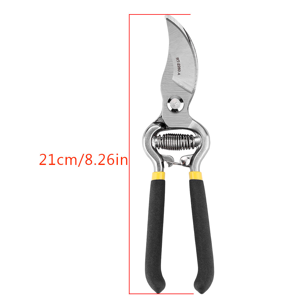 Ailao 8" Carbon Steel Pruning Shears Cutter Home Gardening Plant Scissor Branch Pruner Hand Tool Ergonomic Design