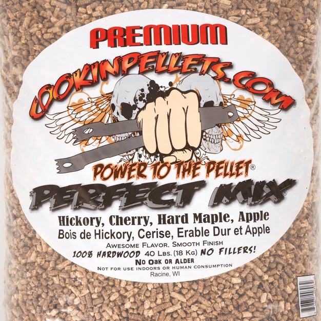 Cookinpellets Perfect Mix Hickory Cherry Hard Maple Apple Wood Pellets Bundle With Premium Hickory Grill Smoker Smoking Wood Pellets 40 Lb Bags