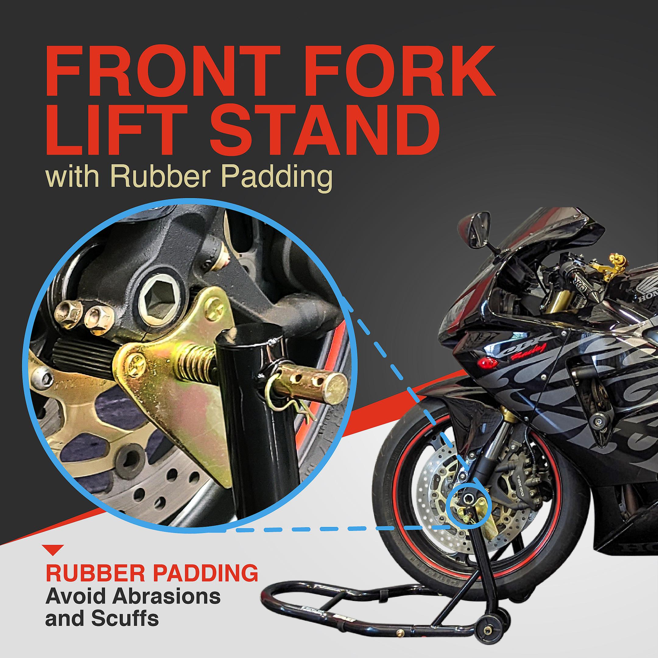 Motorcycle Front+Rear Paddle Wheel Lift Stand Compatible with Kawasaki Ninja ZXR ZX750 7R ZX900 9R