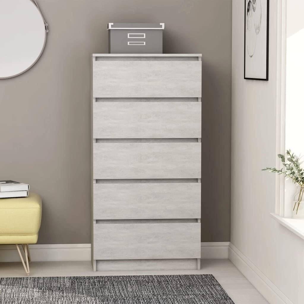 5 Drawer Dresser， Chest of Drawers with 5-Layer Modern Floor Storage Cabinet， Nightstand for Bedroom， - as picture - - 37668523