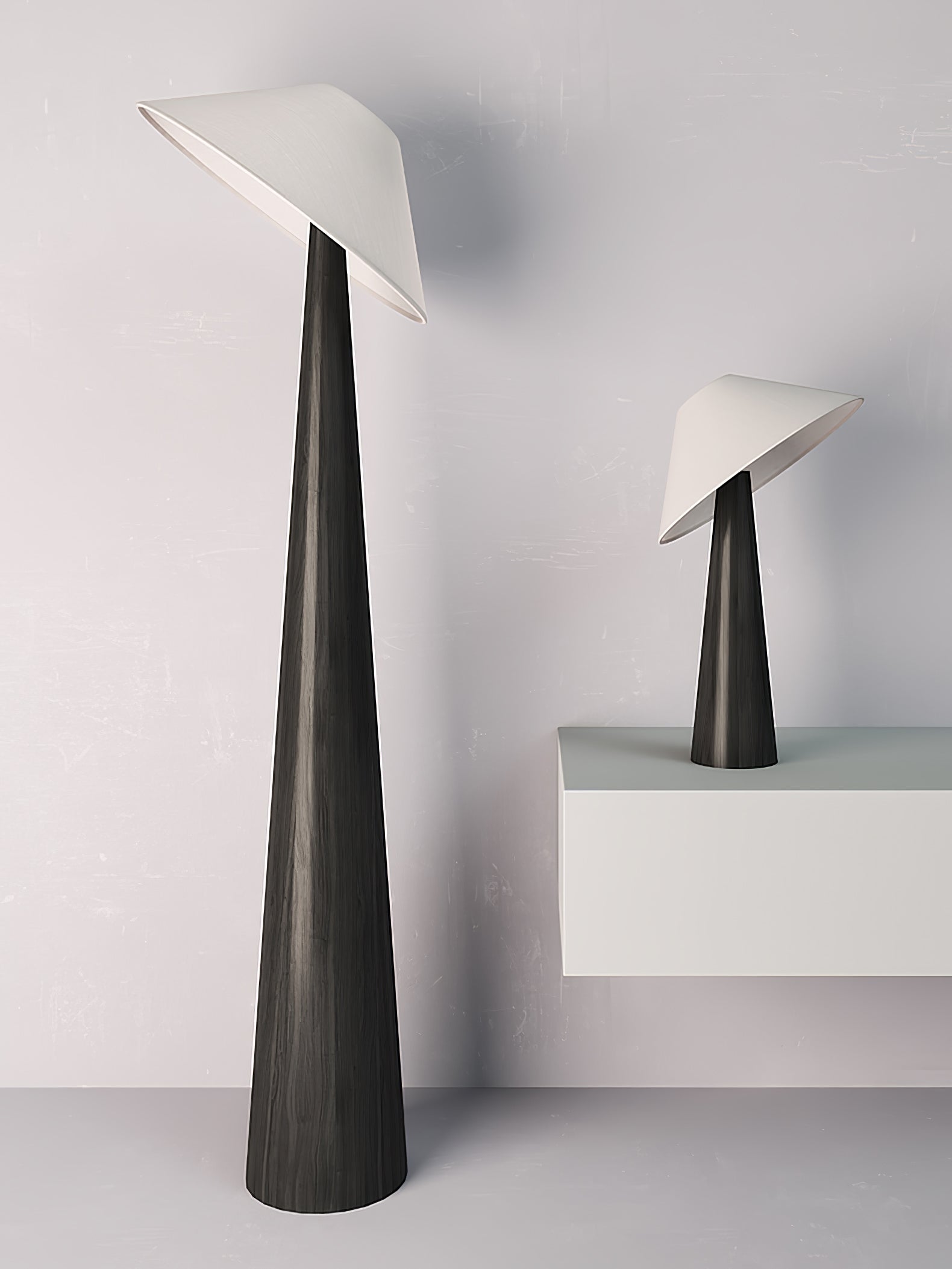 Tilt Hat Wooden Floor Lamp