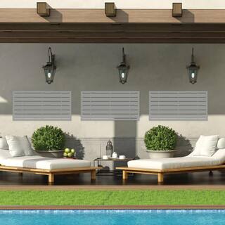 Barrette Outdoor Living 2 ft. x 4 ft. Boardwalk Gray Polypropylene Decorative Screen Panel 73050384