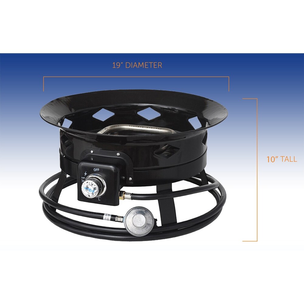 Flame King Smokeless Propane Fire Pit  19 inch Portable Firebowl