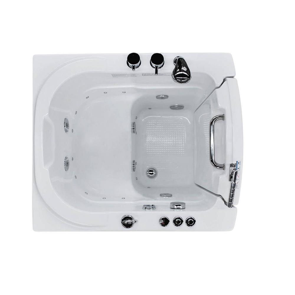 Universal Tubs HD Series 38 in. Right Swinging Door Walk-In Whirlpool and Air Bath Tub with Right Swinging Door in White HD3238RWD