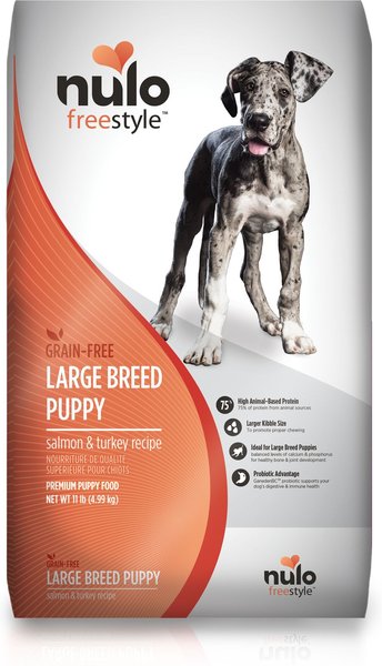 Nulo Freestyle Salmon and Turkey Recipe Large Breed Puppy Grain-Free Dry Dog Food， 26-lb bag