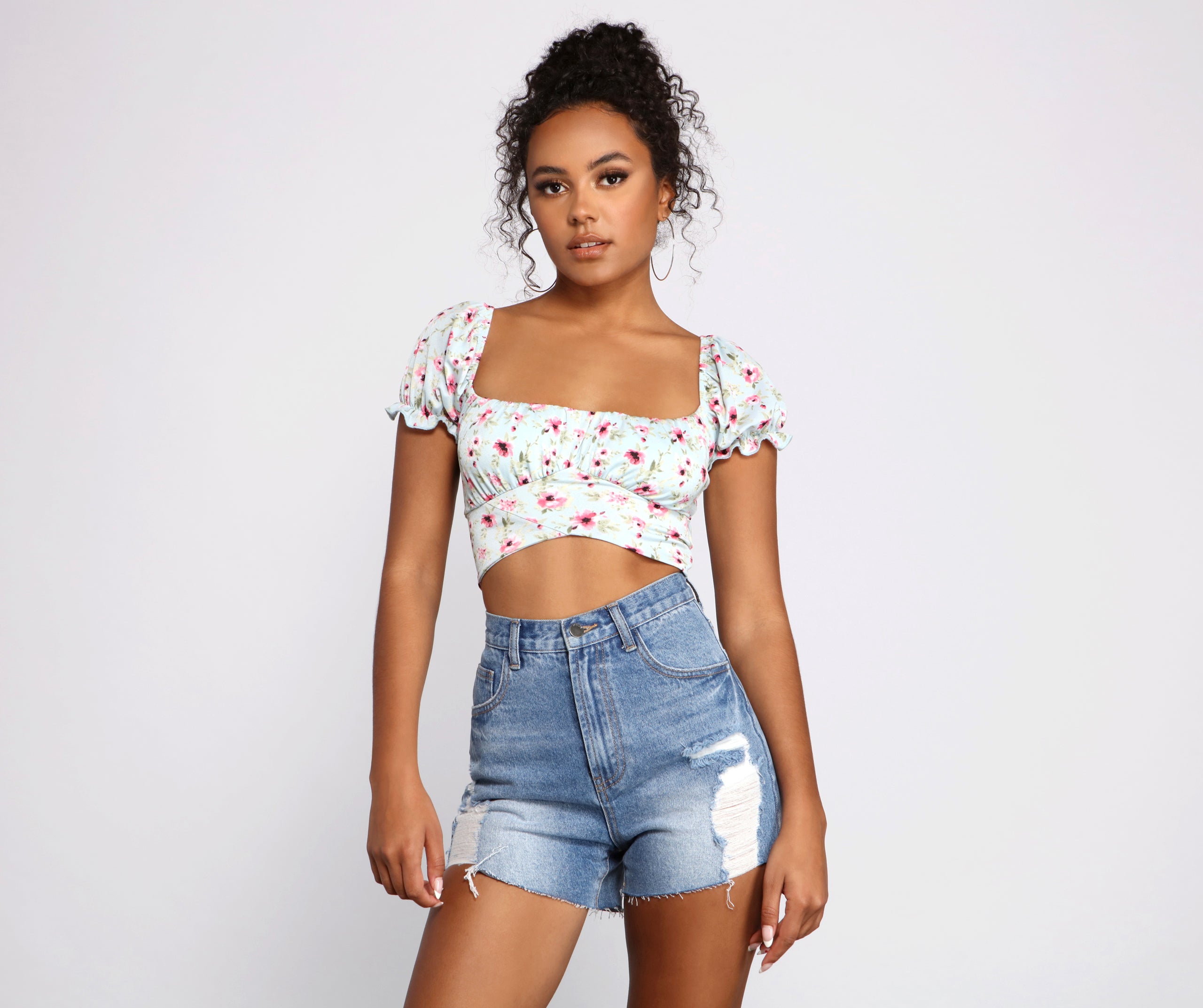 Blooming Beauty Floral Crop Top