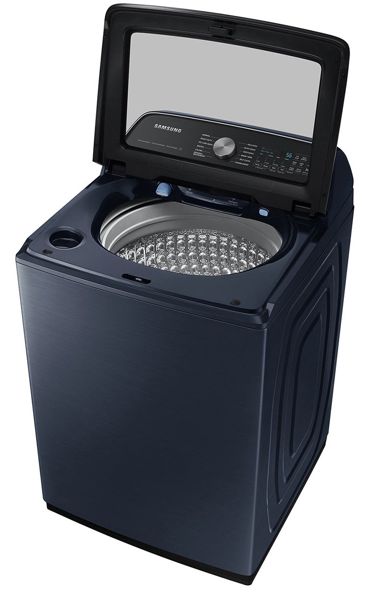  5.4 Cu. Ft. Smart Top Load Washer with Pet Care Solution and Super Speed Wash in Brushed Navy