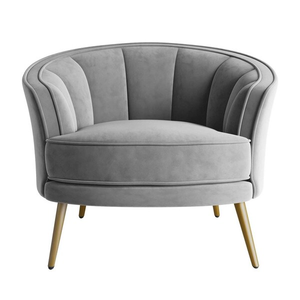 Modern Velvet Accent Barrel Chair Leisure Accent Chair Living Room Upholstered Armchair Vanity Chair for Bedroom