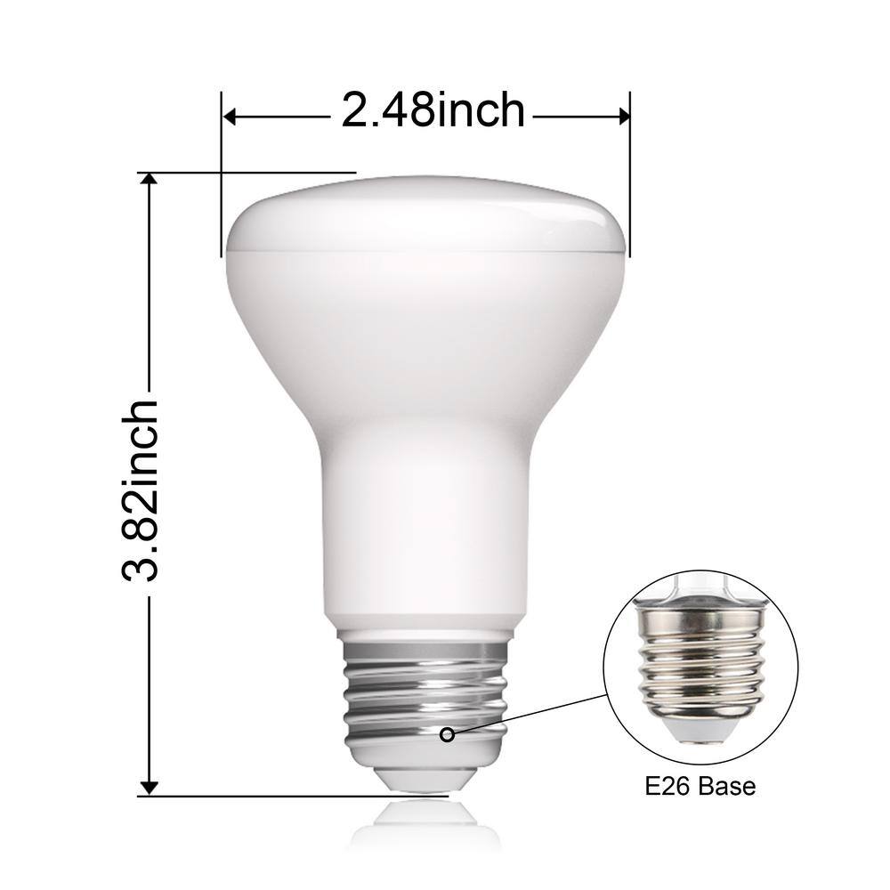 EcoSmart 50-Watt Equivalent R20 Dimmable ENERGY STAR LED Light Bulb Soft White (3-Pack) R20-1D 7W E26 120V 2700K