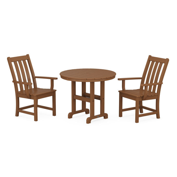 Polywood Vineyard 3-Piece Round Dining Set PWS1351-1