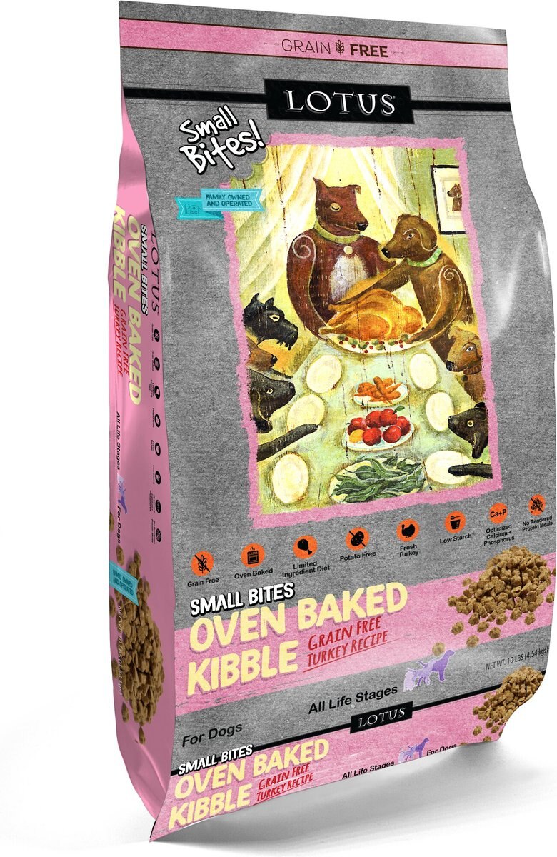 Lotus Oven-Baked Small Bites Grain-Free Turkey Recipe Dry Dog Food