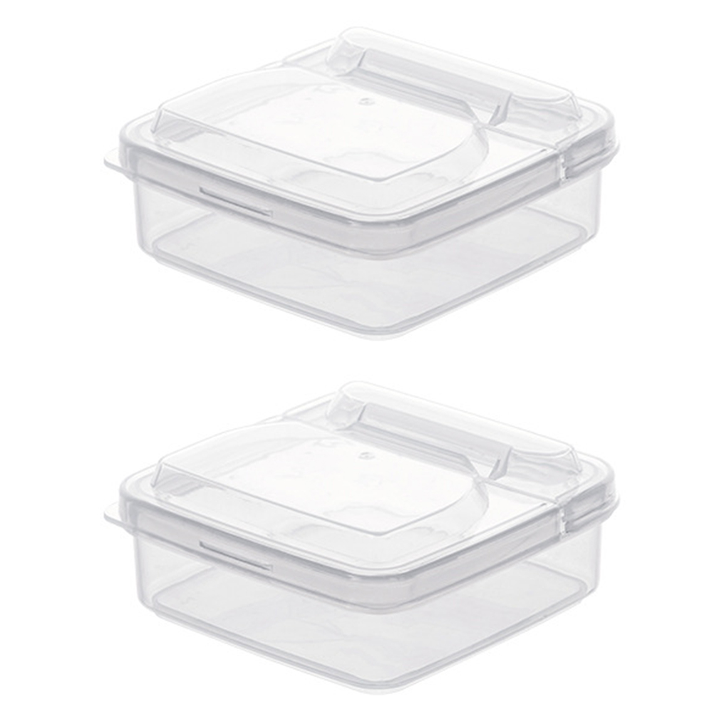 NUOLUX 2pcs Cheese Slice Cases Butter Boxes Food Serving Dishes Fresh-keeping Cases