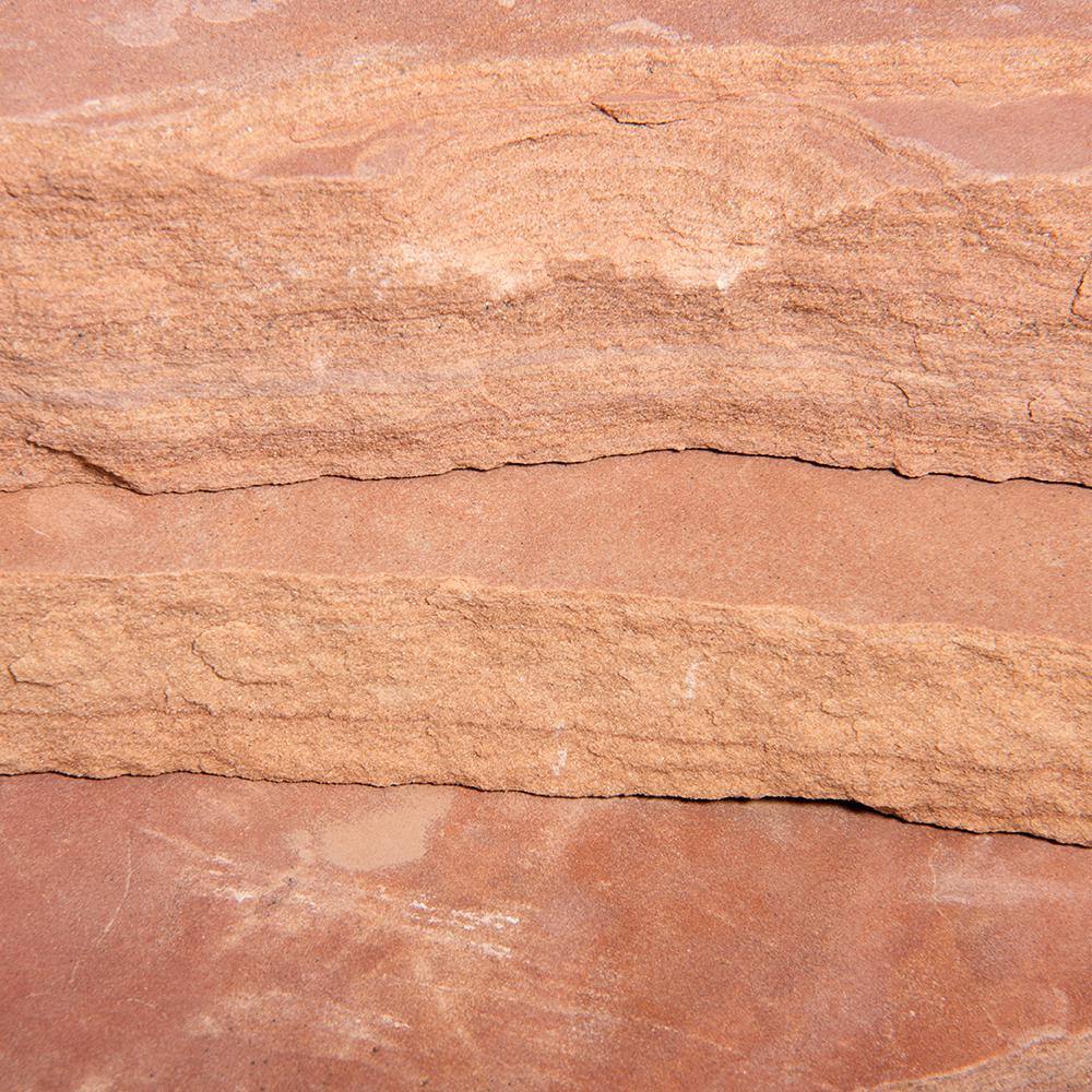 Southwest Boulder  Stone 16 in. x 12 in. x 2 in. 120 sq. ft. Arizona Rosa Natural Flagstone for Landscape Gardens and Pathways 02-0183