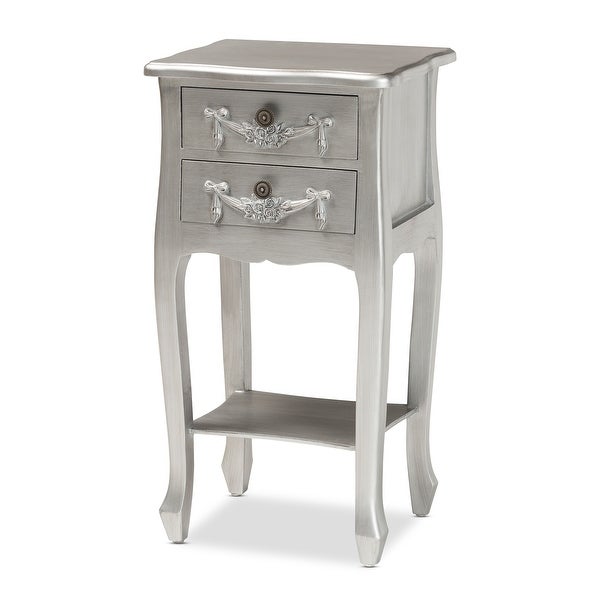 Baxton Studio Eliya Classic and Traditional Wood 2-Drawer End Table - - 35864804