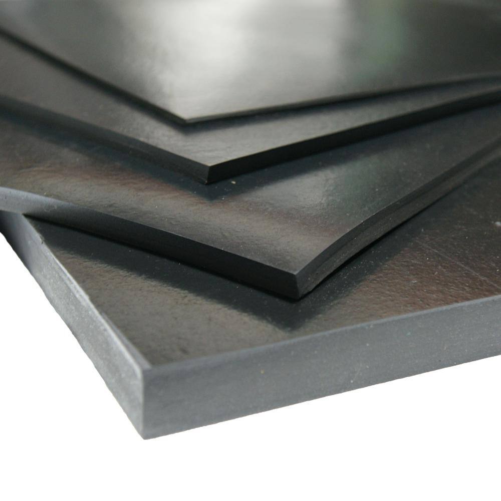 Rubber-Cal Neoprene 14 in. Thick x 36 in. Length x 120 in. Width Commercial Grade - 60A Rubber Sheet 20-101-0250-36-120