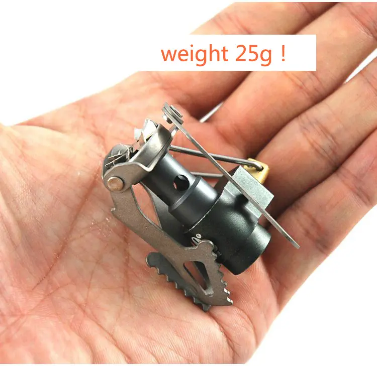 3000T 25g ultra light Outdoor Portable High Quality Titanium oy Folding Camping Mini Gas Hiking Stove