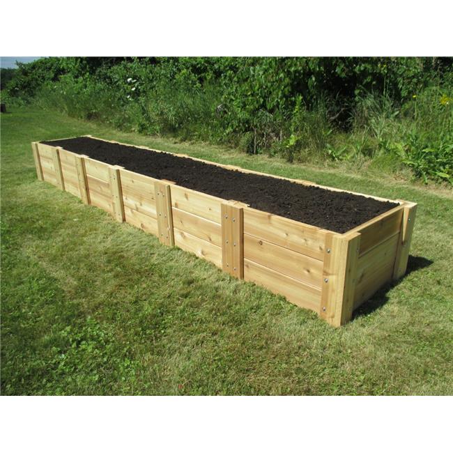 Infinite Cedar RB2x12x16.5 Deep Root Cedar Raised Garden Bed& 2 ft. x 12 ft. x 16.5 in.