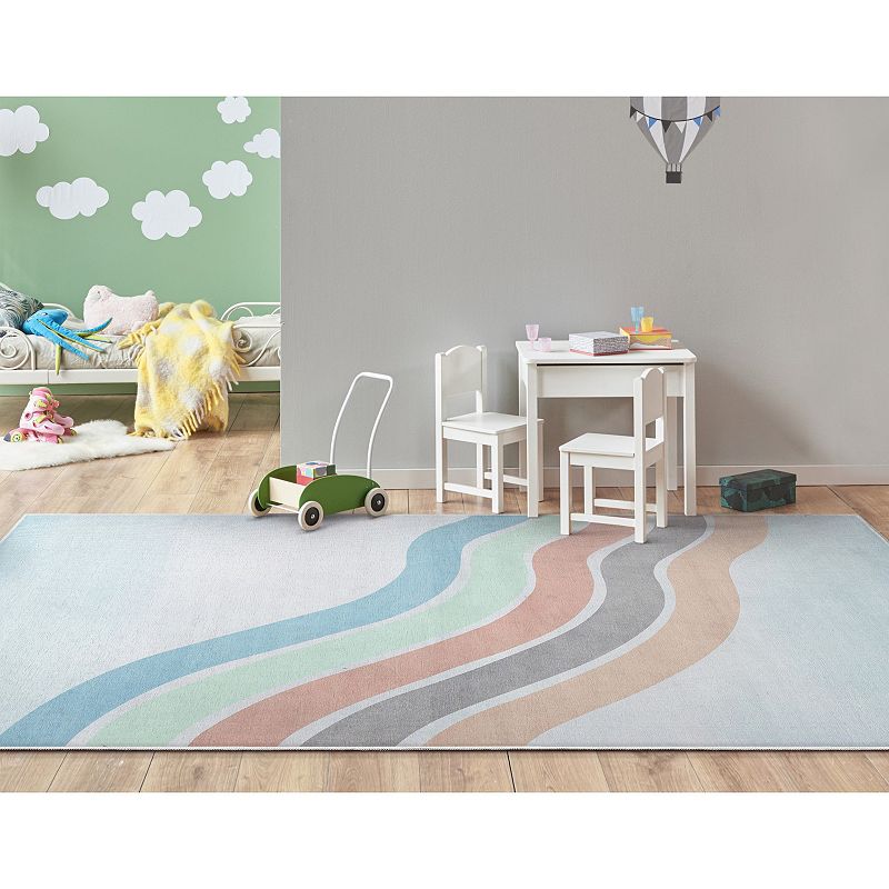 Well Woven Curved Rainbow Rug