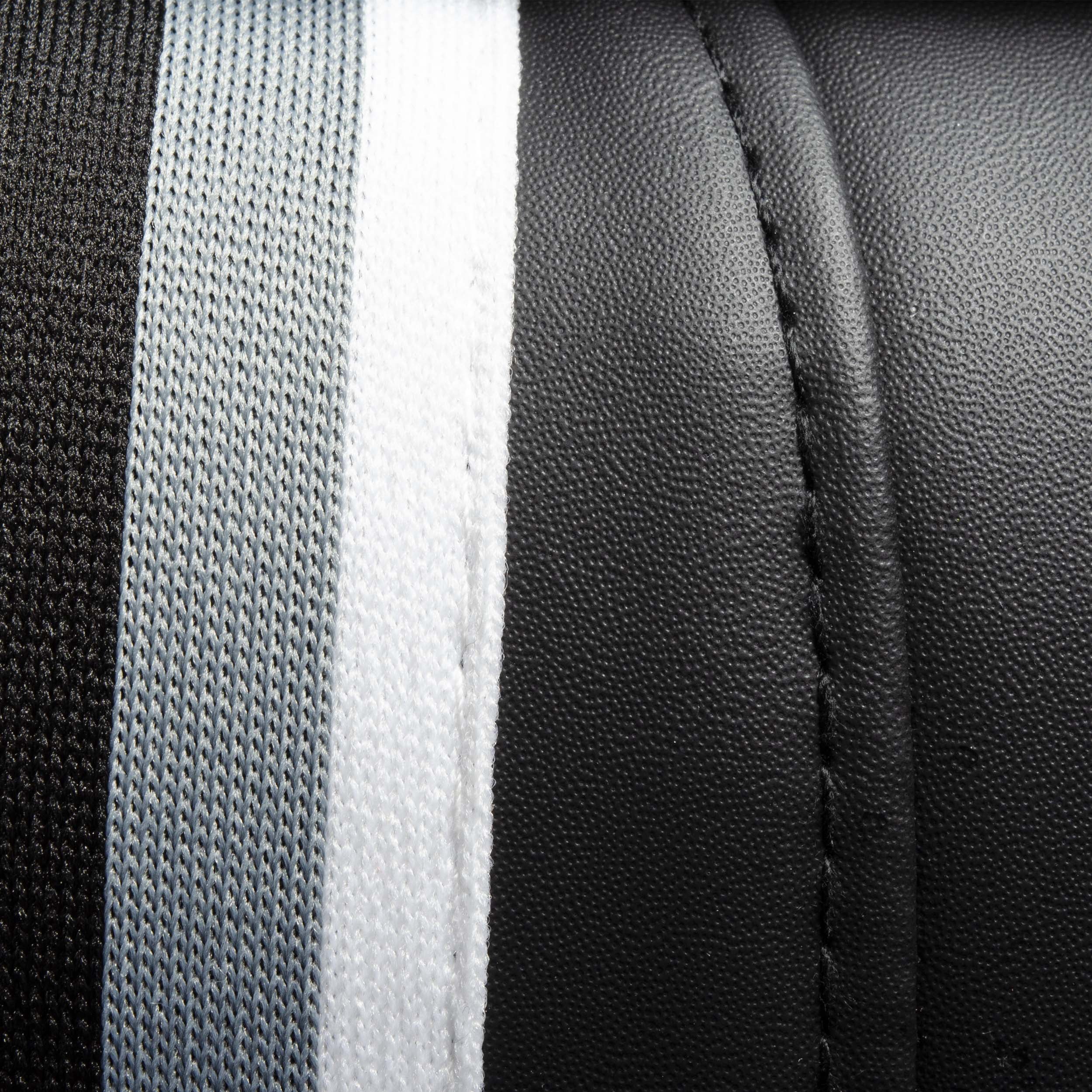 Auto Drive 2 Piece Vegan Leather Car Seat Covers Black Gray Stripe， 43209WDI