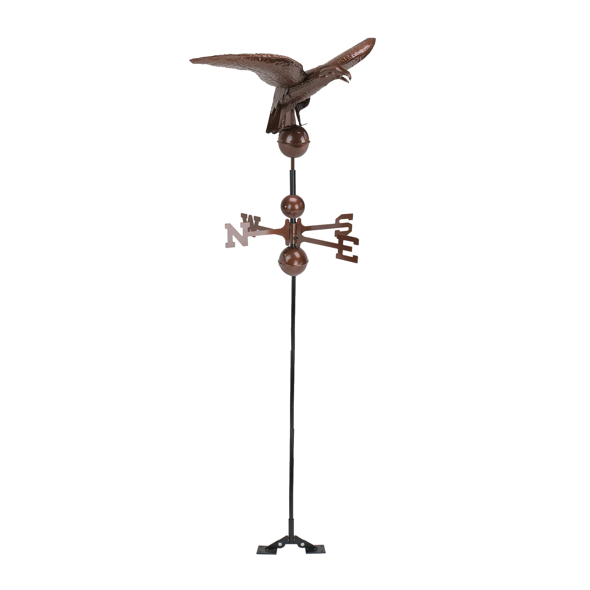 3' Polished Chocolate Brown Eagle Outdoor Weathervane