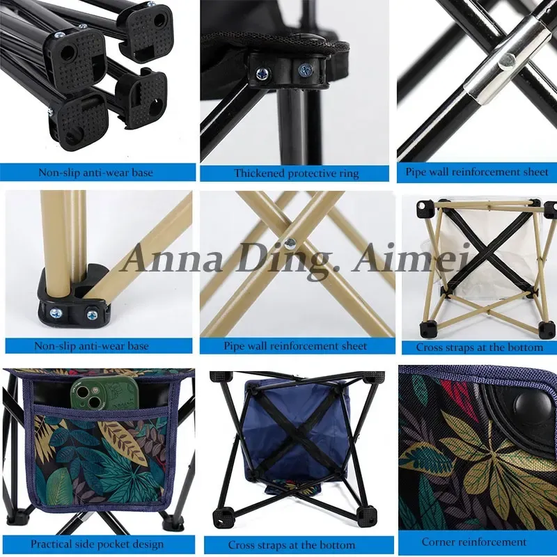 Chair Outdoor Camping Lightweight Foldable Portable Beach Camping Chair For Camping Hiking Fishing And Traveling