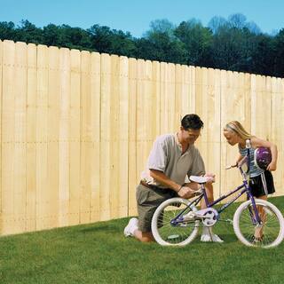 Outdoor Essentials 6 ft. H x 8 ft. W Pressure-Treated Pine Dog-Ear Fence Panel 158083