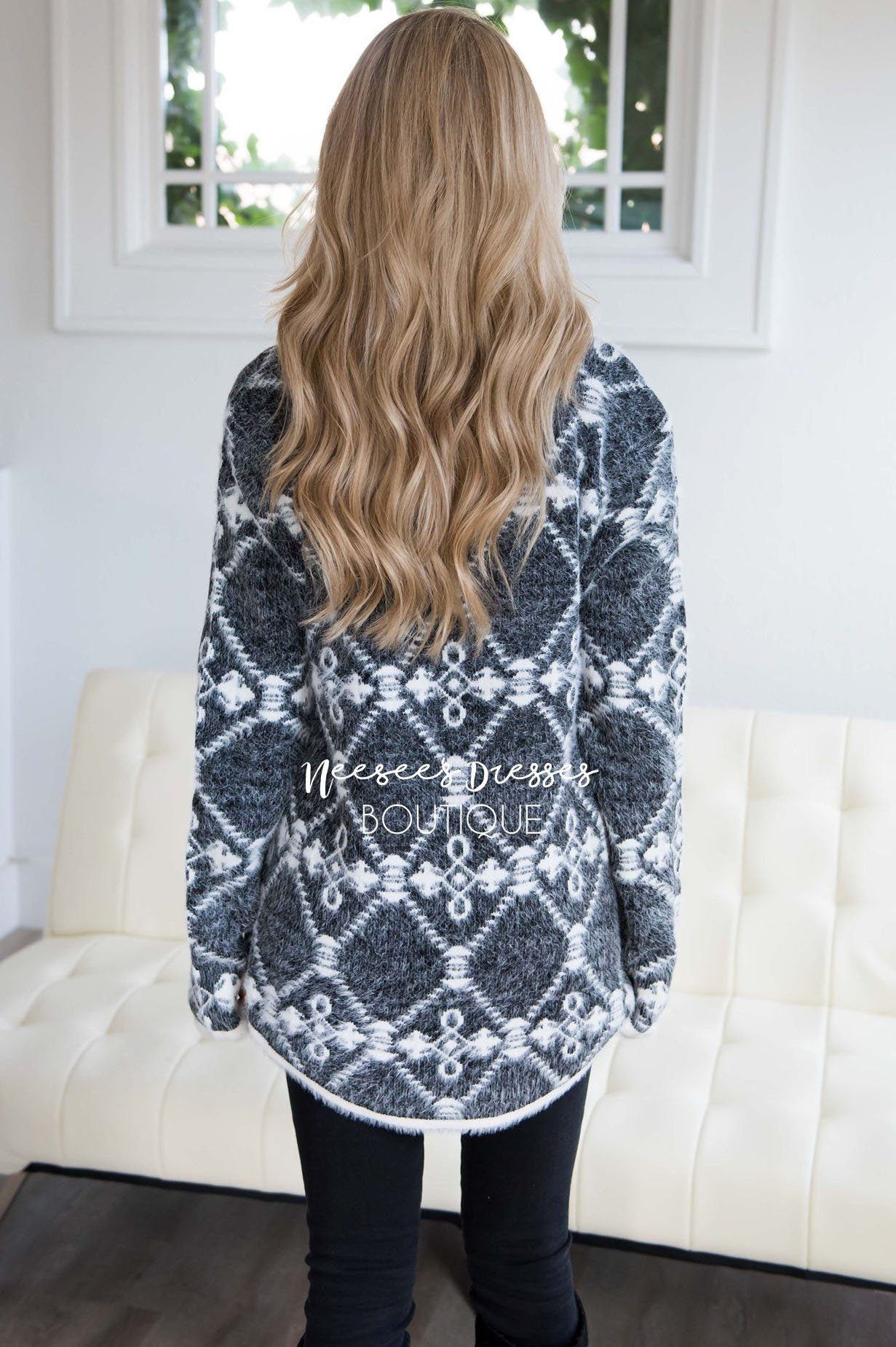 Fuzzy Aztec Print Tunic