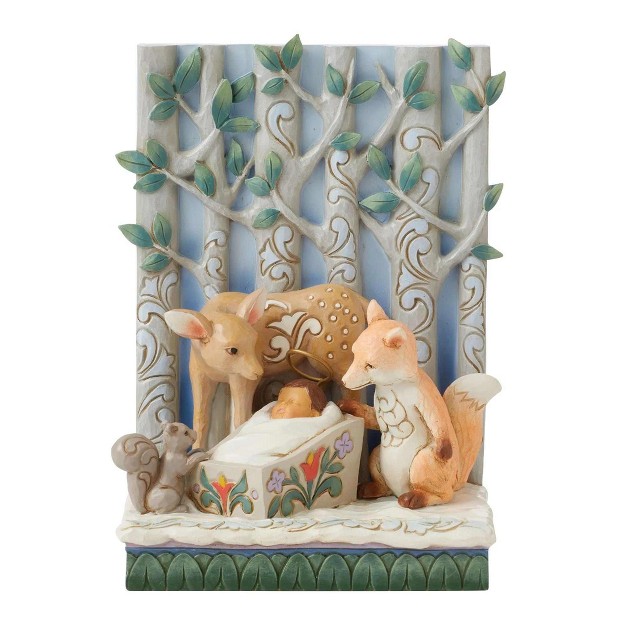 Jim Shore Celebrating Miracles One Figurine 5 75 Inches Baby Jesus Animals 6012966 Resin Multicolored