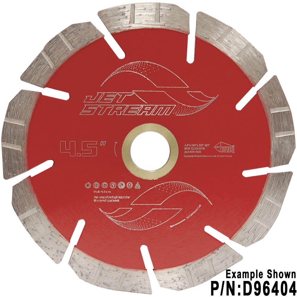 4.5 x .080 x 7/8-5/8 Jet Stream Diamond Blades