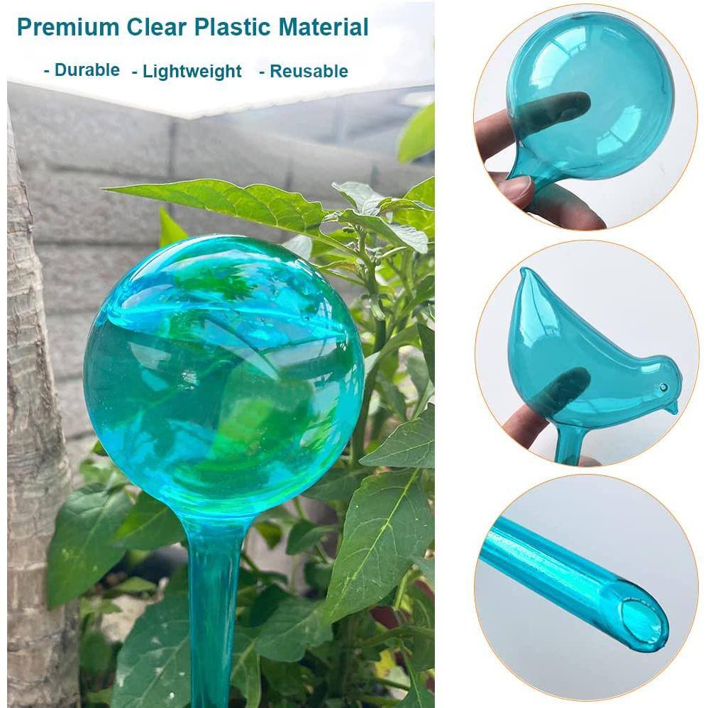 Cubilan Plant Watering Stakes Plant Automatic Self-Watering Globes Plastic Balls Garden Water Device Watering Bulbs (10-Pieces) B09TK3P5WF