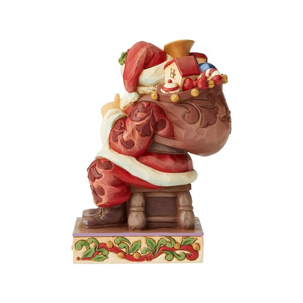 jim shore santa with child on lap christmas figure #6004485